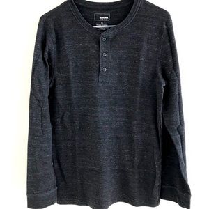 Sonoma Goods Thermal Top Dark Charcoal Grey Size Small
